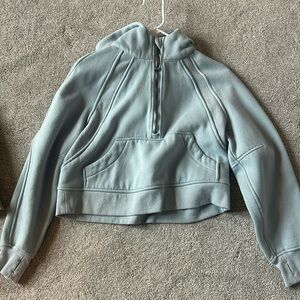 Lululemon Scuba Oversized 1/2 Zip Hoodie, Sky Blue, Womens Size M/L